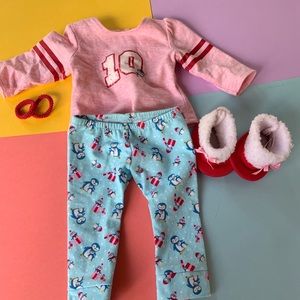 American girl Holiday penguin pajamas